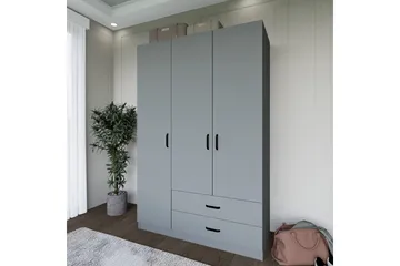 Yaman Garderob 120x181 cm - Grå - Products - Förvaring - Garderober & garderobssystem - Garderobsskåp
