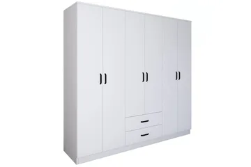 Yaman Garderob 180x190 cm - Mattvit - Products - Förvaring - Garderober & garderobssystem - Garderobsskåp