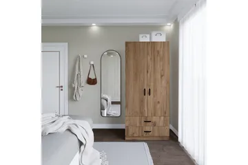 Yaman Garderob 80x182 cm - Brun - Products - Förvaring - Garderober & garderobssystem - Garderobsskåp
