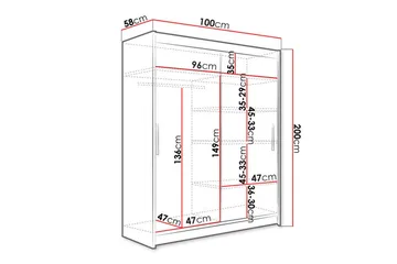 Glenmore Garderob m. Spegel Black - Products - Förvaring - Garderober & garderobssystem