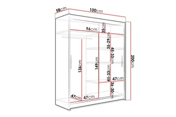 Glenmore Garderob m. Spegel White - Products - Förvaring - Garderober & garderobssystem