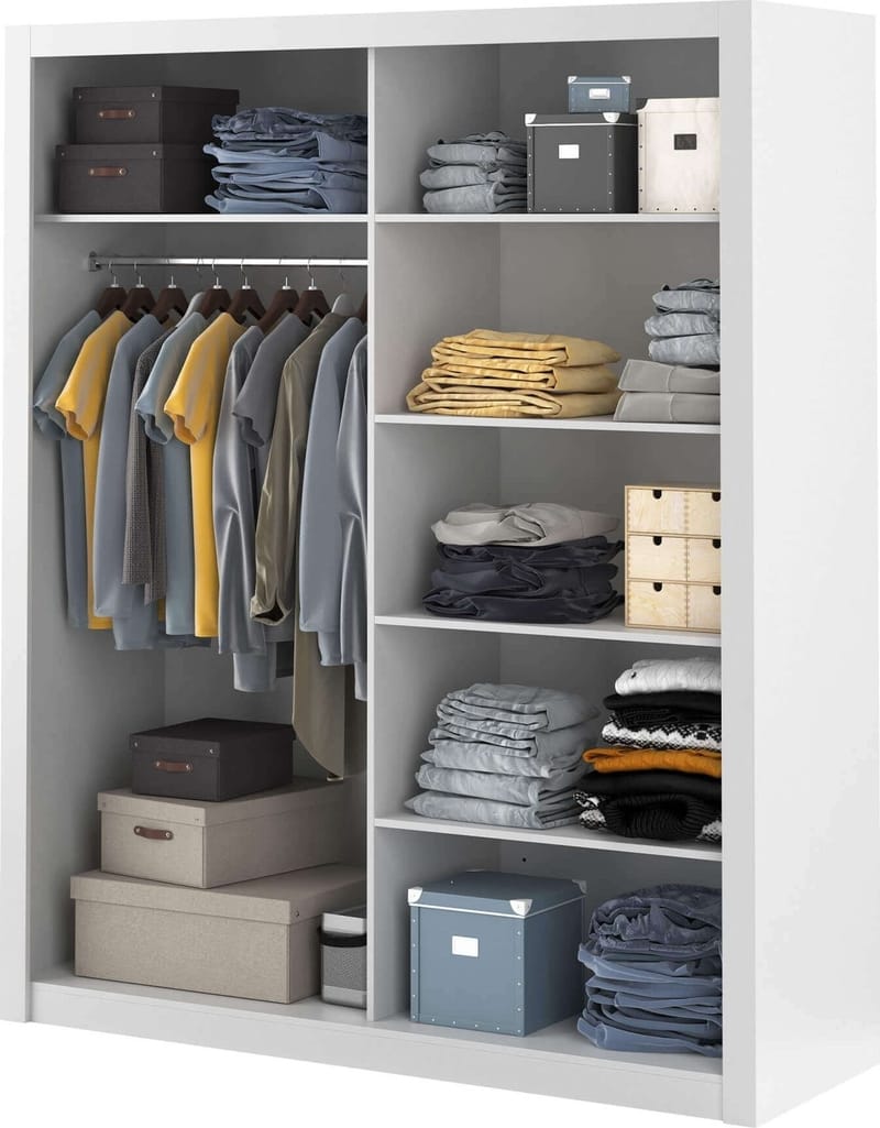 Grderob med inredning och skjutdörrar - Vit - Products - Förvaring - Garderober & garderobssystem