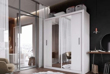 Grderob med inredning och skjutdörrar - Vit - Products - Förvaring - Garderober & garderobssystem