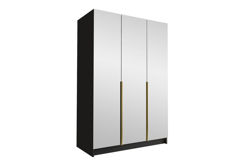 Herrljunga Garderob med Spegel 150 cm - Svart/Guld - Products - Förvaring - Garderober & garderobssystem