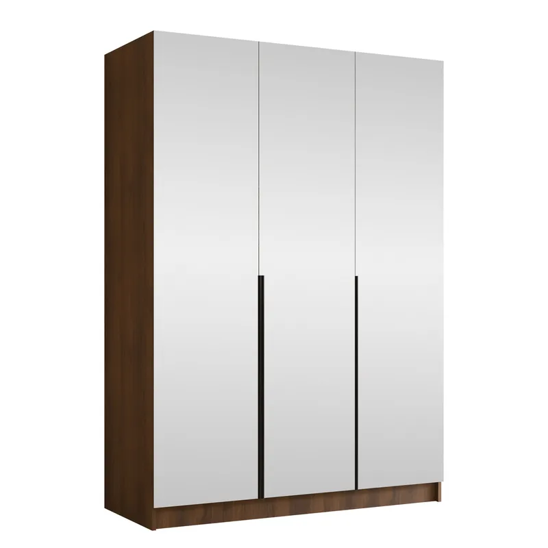 Herrljunga Garderob med Spegel 150x215 cm - Svart/Spegel - Products - Förvaring - Garderober & garderobssystem