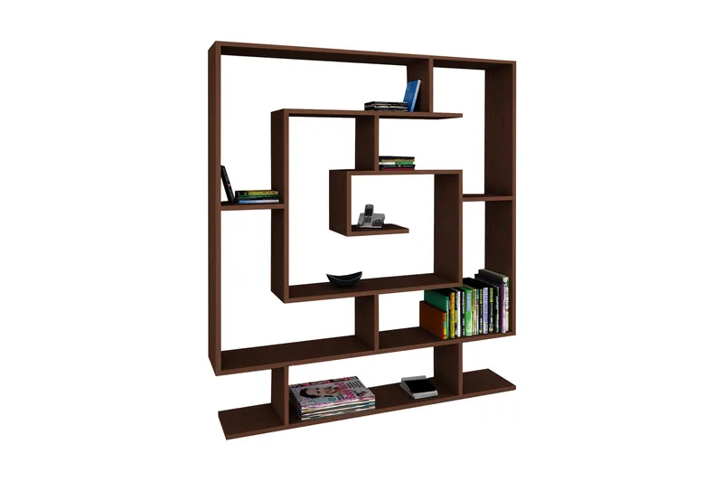 Asillane Bokhylla Labyrint, Valnöt