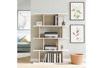Bokhylla Nachusa Bokhylla 90x25 cm Trä/Natur, Vit - Products - Förvaring - Hylla - Bokhylla