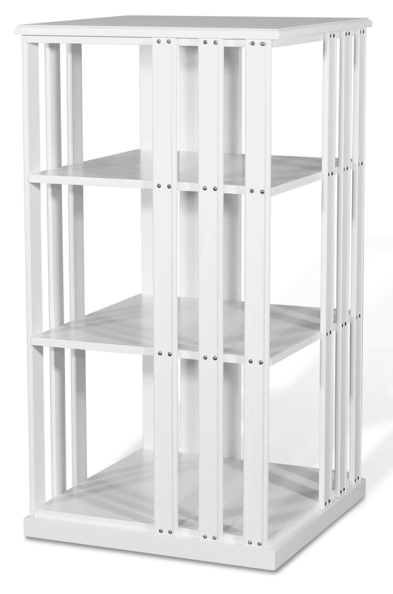 Bokkarusell/Boksnurra Roterbar 360° Vit 100 cm - Vit - Products - Förvaring - Hylla - Bokhylla