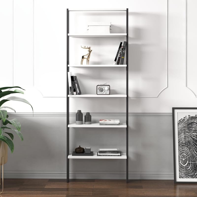 Branik Bokhylla 61x180x25 cm - Antracit och vit - Products - Förvaring - Hylla - Bokhylla