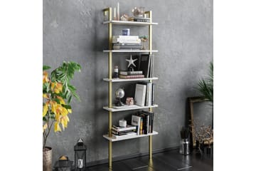 Brinkelid Bokhylla - Vit/Marmor - Products - Förvaring - Hylla - Steghylla & trapphylla