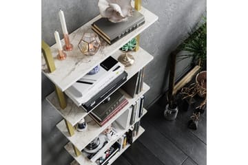 Brinkelid Bokhylla - Vit/Marmor - Products - Förvaring - Hylla - Steghylla & trapphylla