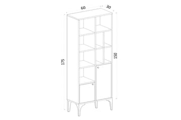Desgrar Bokhylla 60x175 cm - Vit - Products - Förvaring - Hylla - Bokhylla