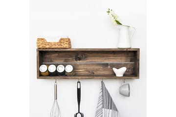 Ticknor Kökshylla 72 cm - Valnöt - Products - Förvaring - Hylla - Förvaringshylla - Kryddhylla & kryddställ