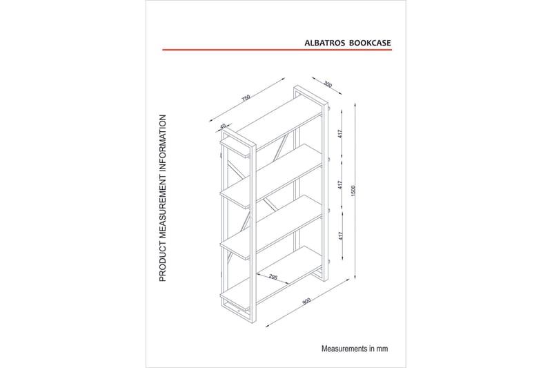 Furny Home Bokhylla - Valnöt - Products - Förvaring - Hylla - Bokhylla