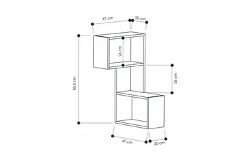 Homitis Bokhylla - Vit - Products - Förvaring - Hylla - Hörnhylla