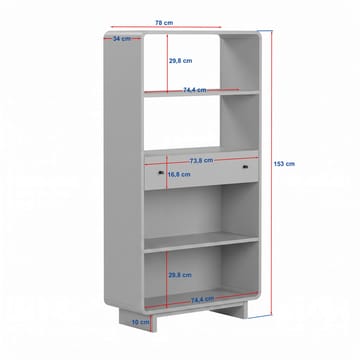 Kalvo Bokhylla 78x153x34 cm - Ek - Products - Förvaring - Hylla - Bokhylla