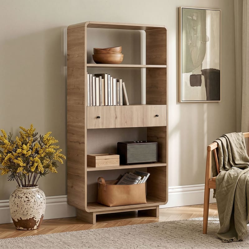 Kalvo Bokhylla 78x153x34 cm - Ek - Products - Förvaring - Hylla - Bokhylla