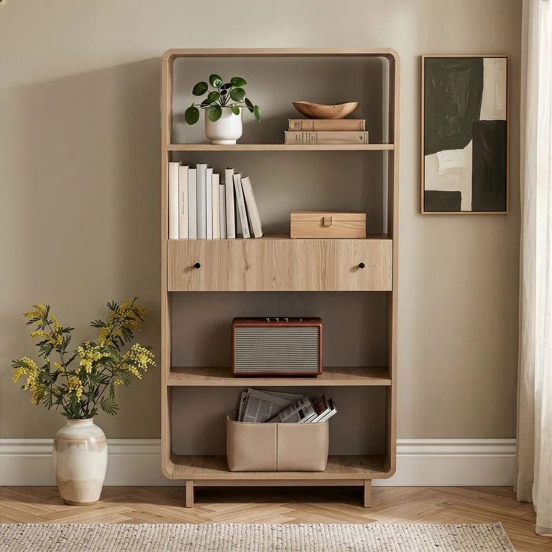 Kalvo Bokhylla 78x153x34 cm - Ek - Products - Förvaring - Hylla - Bokhylla