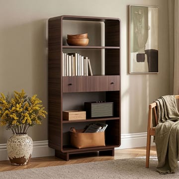 Kalvo Bokhylla 78x153x34 cm - Valnöt - Products - Förvaring - Hylla - Bokhylla