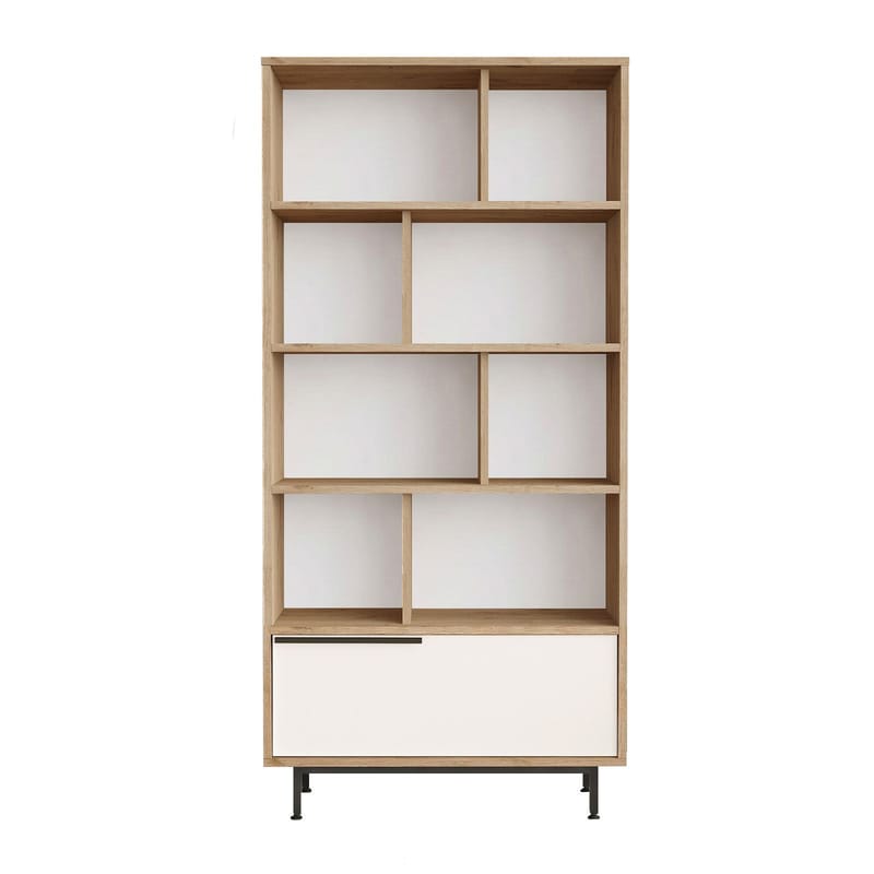 Nilena Bokhylla 83,9x175,6x29,5 cm - Ek och vitt - Products - Förvaring - Hylla - Bokhylla