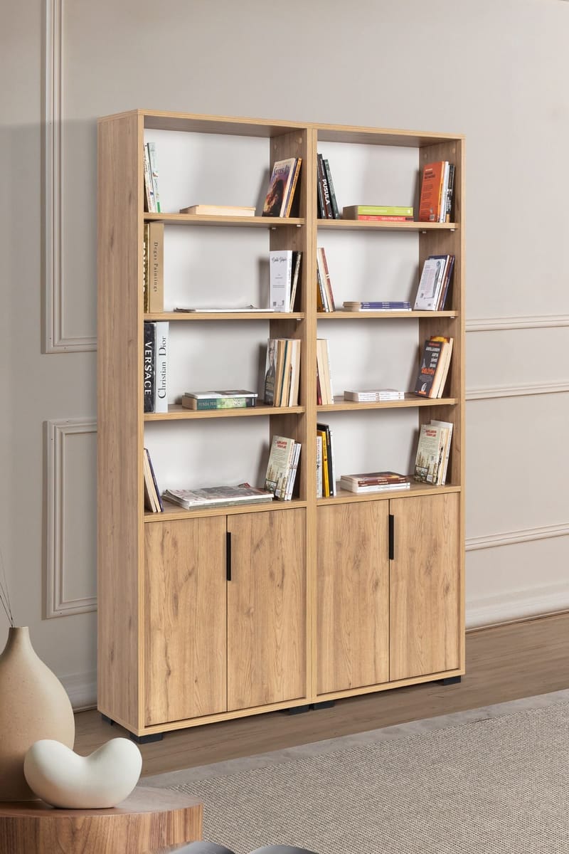 Pavio Bokhylla 120x187x30 cm - Sapphire Oak - Products - Förvaring - Hylla - Bokhylla