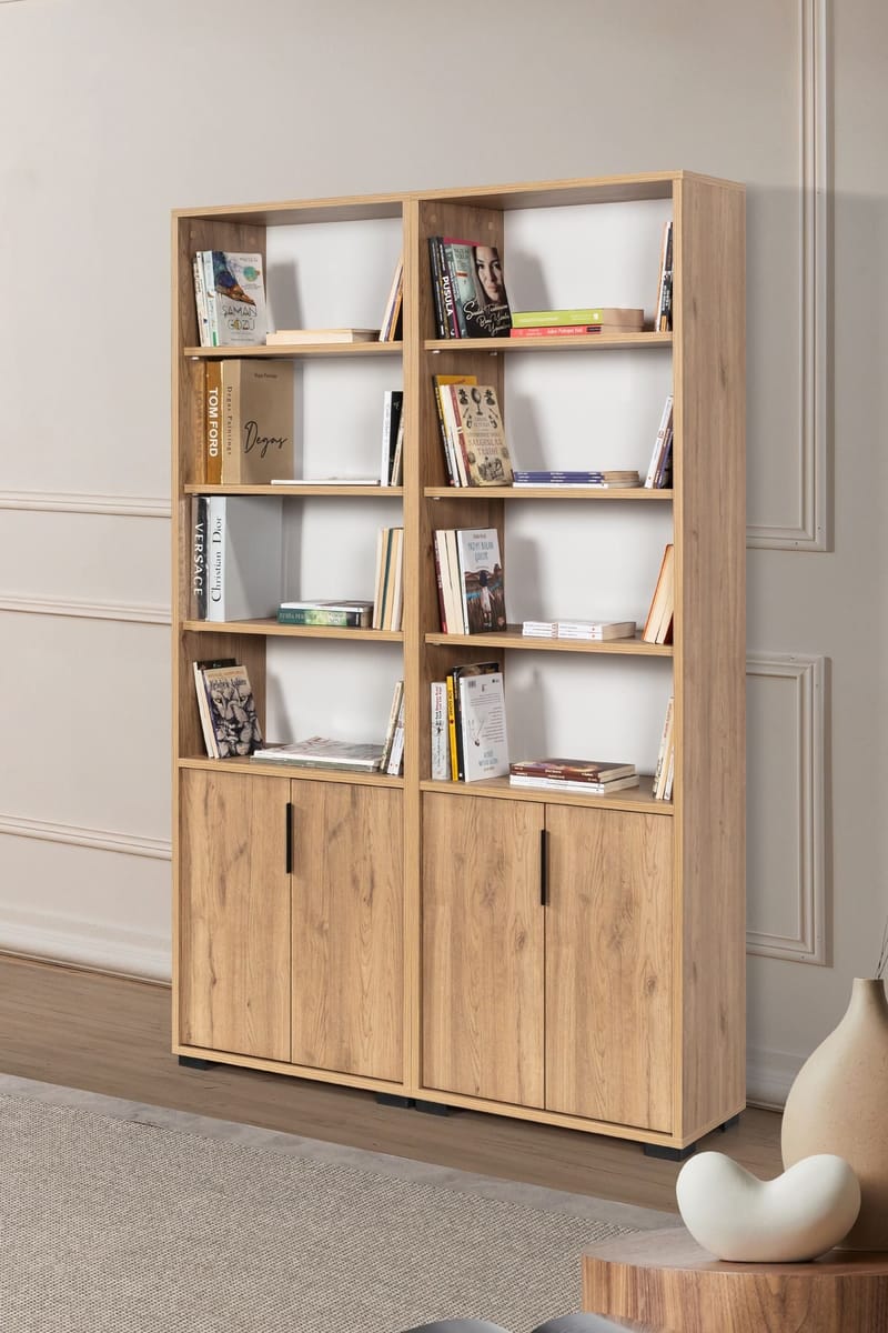 Pavio Bokhylla 120x187x30 cm - Sapphire Oak - Products - Förvaring - Hylla - Bokhylla
