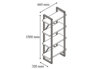 Puqa Design Bokhylla - Trä - Products - Förvaring - Hylla - Bokhylla