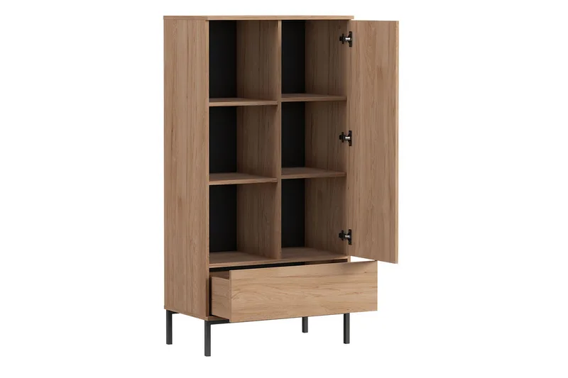 Querty Bokhylla 70x140x41 cm - Vit/Svart - Products - Förvaring - Hylla - Bokhylla