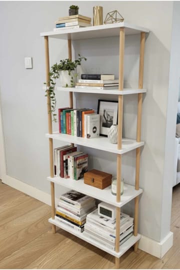 Ryrhyrdhonar Bokhylla 60x136x25 cm - Vit - Products - Förvaring - Hylla - Bokhylla