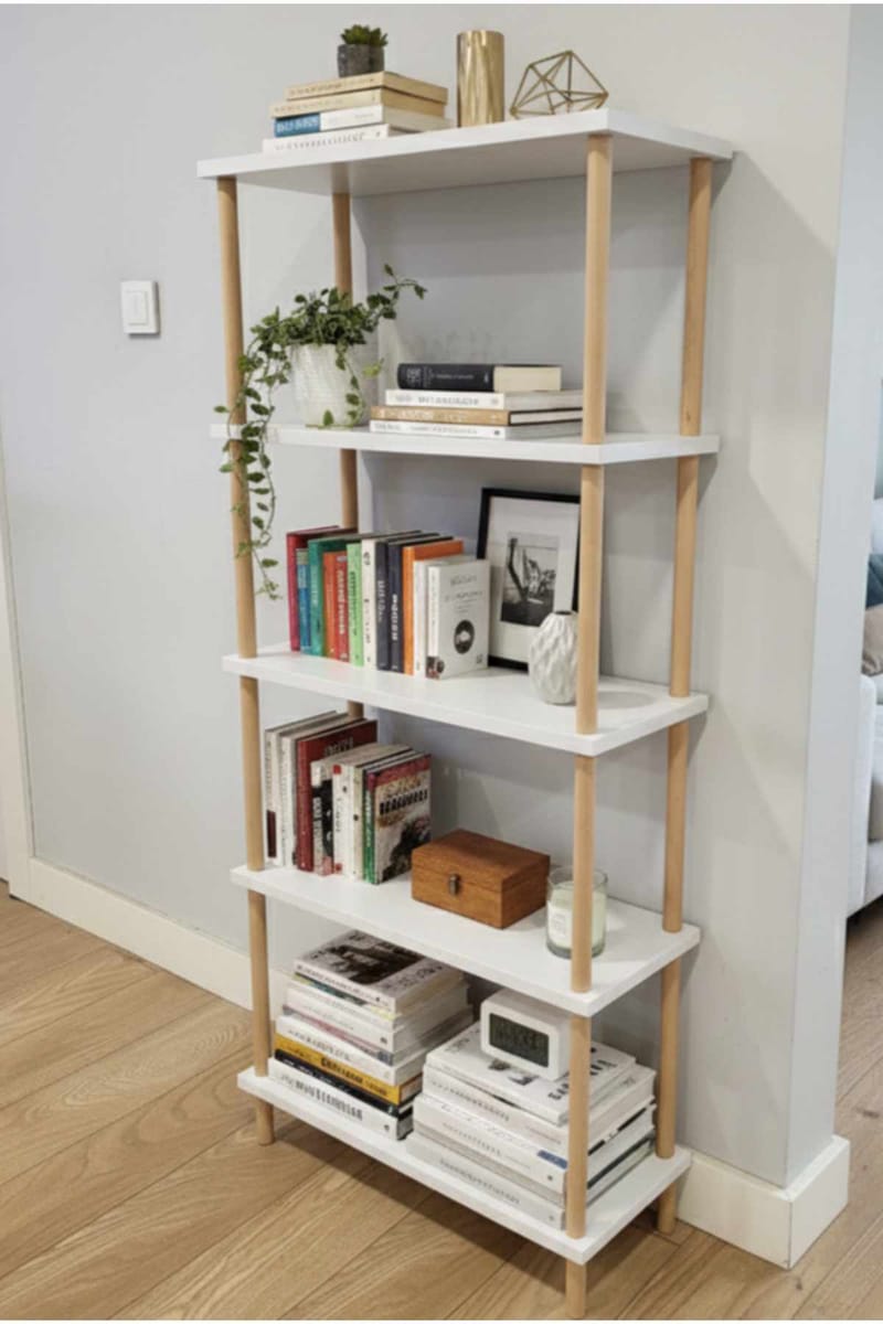 Ryrhyrdhonar Bokhylla 60x136x25 cm - Vit - Products - Förvaring - Hylla - Bokhylla