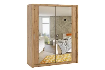 Julissa Garderob 180 cm med Spegel - Natur - Products - Förvaring - Garderober & garderobssystem