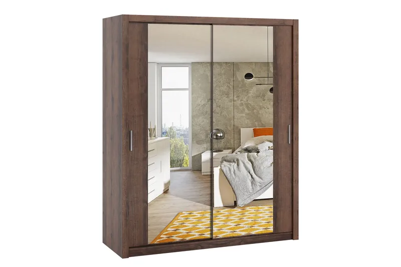 Julissa Garderob 180 cm med Spegel - Natur - Products - Förvaring - Garderober & garderobssystem