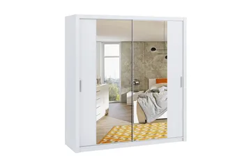 Julissa Garderob 200 cm med Spegel - Vit - Products - Förvaring - Garderober & garderobssystem