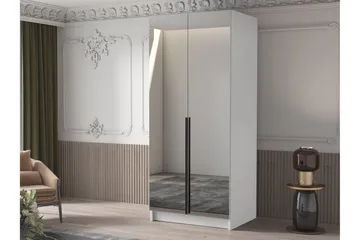 Julissa Garderob med Spegel 100 cm - Vit/Svart - Products - Förvaring - Garderober & garderobssystem