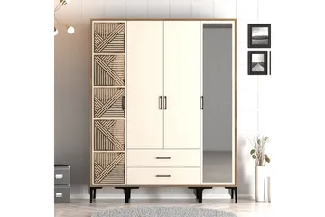Kumsal Garderob med Spegel - Cream - Products - Förvaring - Garderober & garderobssystem