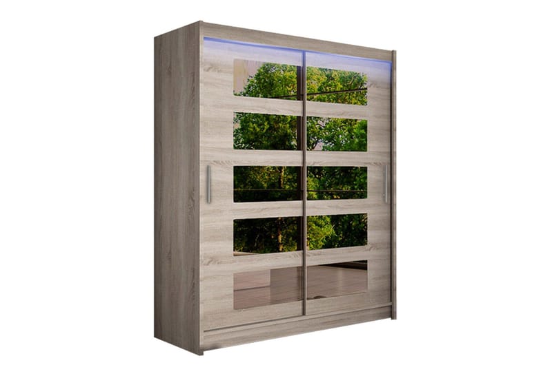 Leila Garderob med Spegel 150x200 cm - Beige - Products - Förvaring - Garderober & garderobssystem