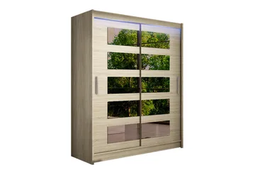 Leila Garderob med Spegel 150x200 cm - Beige - Products - Förvaring - Garderober & garderobssystem