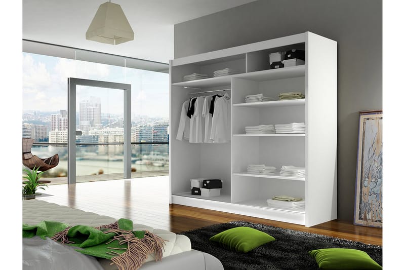 Prag Garderob 180x57x215 cm - Beige - Products - Förvaring - Garderober & garderobssystem