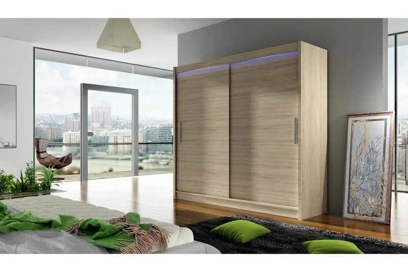 Prag Garderob 180x57x215 cm - Beige - Products - Förvaring - Garderober & garderobssystem