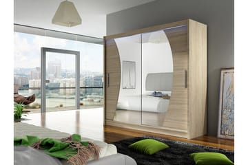 Prag Garderob 180x57x215 cm - Beige|Vit - Products - Förvaring - Garderober & garderobssystem