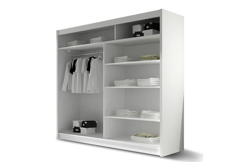 Prag Garderob 180x57x215 cm - Beige|Vit - Products - Förvaring - Garderober & garderobssystem