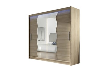 Prag Garderob 180x57x215 cm - Beige|Vit - Products - Förvaring - Garderober & garderobssystem