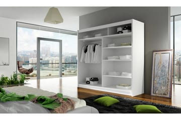 Prag Garderob 180x57x215 cm - Beige|Vit - Products - Förvaring - Garderober & garderobssystem