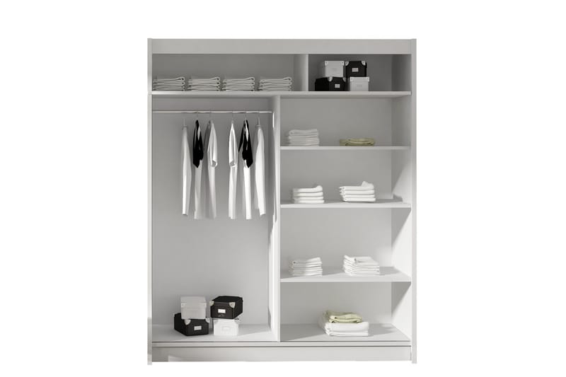 Prag Garderob 180x57x215 cm - Beige|Vit - Products - Förvaring - Garderober & garderobssystem