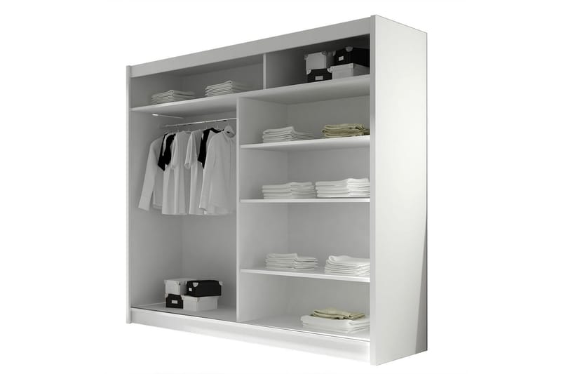 Prag Garderob 180x57x215 cm - Vit - Products - Förvaring - Garderober & garderobssystem