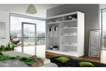 Prag Garderob 180x57x215 cm - Vit - Products - Förvaring - Garderober & garderobssystem
