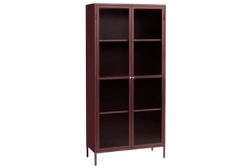 Azza Vitrinskåp 90x190 cm - Röd - Products - Förvaring - Skåp - Vitrinskåp