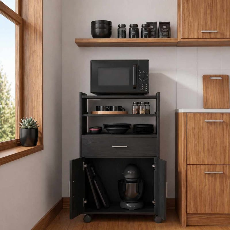 Barrock Kökskåp 59x92x40 cm - Svart - Products - Förvaring - Skåp - Förvaringsskåp
