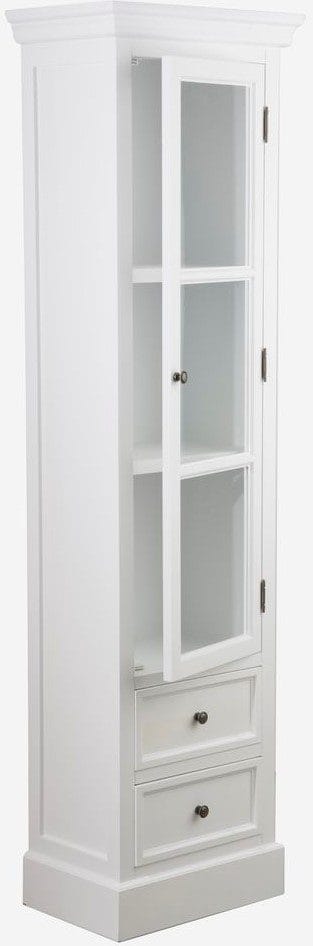 Bristol vitrinskåp höjd 166 cm - Nordic furniture group - vit - Products - Förvaring - Skåp - Vitrinskåp