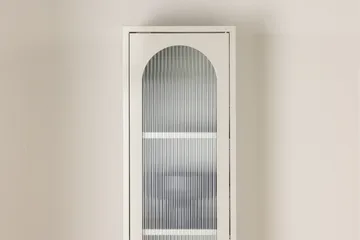 Cali Smalt Vitrinskåp 35 cm djup 37 cm bred 180 cm hög Ljust Stål - Beige - Products - Förvaring - Skåp - Vitrinskåp